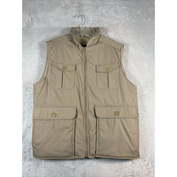 Current Seen Vintage Canvas Puffer Cargo Vest, Large - Picture 1 of 9